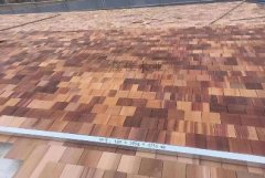 木瓦-红雪松木瓦混领土浇筑屋面安装最新案例